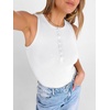 image:imageANRABESS Womens Sleeveless Henley High Neck Tank Top  Ribbed Slim Fit Shirts Racerback Summer Casual Daily Life amp Workouts Beach Vacation ClothesWhite