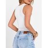 image:imageANRABESS Womens Sleeveless Henley High Neck Tank Top  Ribbed Slim Fit Shirts Racerback Summer Casual Daily Life amp Workouts Beach Vacation ClothesWhite