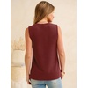 image:imageANRABESS Womens Tank Top Waffle Knit Sleeveless Henley Shirts 2026 Summer Loose Button Up V Neck Dressy Casual Tops ClothesBirck Red