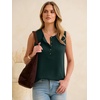 image:imageANRABESS Womens Tank Top Waffle Knit Sleeveless Henley Shirts 2026 Summer Loose Button Up V Neck Dressy Casual Tops ClothesDeep Green