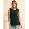 image:imageANRABESS Womens Tank Top Waffle Knit Sleeveless Henley Shirts 2026 Summer Loose Button Up V Neck Dressy Casual Tops ClothesDeep Green
