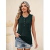 image:imageANRABESS Womens Tank Top Waffle Knit Sleeveless Henley Shirts 2026 Summer Loose Button Up V Neck Dressy Casual Tops ClothesDeep Green