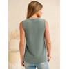 image:imageANRABESS Womens Tank Top Waffle Knit Sleeveless Henley Shirts 2026 Summer Loose Button Up V Neck Dressy Casual Tops ClothesGray Green