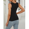 image:imageANRABESS Womens Tank Tops Square Neck Thick Straps Sleeveless Summer Slim Fit Shirts Knit Basic Tee Work amp Vacation ClothesBlack
