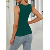 image:imageANRABESS Womens Tank Tops Square Neck Thick Straps Sleeveless Summer Slim Fit Shirts Knit Basic Tee Work amp Vacation ClothesForest Green