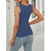 image:imageANRABESS Womens Tank Tops Square Neck Thick Straps Sleeveless Summer Slim Fit Shirts Knit Basic Tee Work amp Vacation ClothesGray Blue