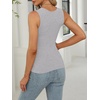 image:imageANRABESS Womens Tank Tops Square Neck Thick Straps Sleeveless Summer Slim Fit Shirts Knit Basic Tee Work amp Vacation ClothesGrey