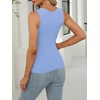 image:imageANRABESS Womens Tank Tops Square Neck Thick Straps Sleeveless Summer Slim Fit Shirts Knit Basic Tee Work amp Vacation ClothesLight Blue