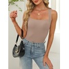 image:imageANRABESS Womens Tank Tops Square Neck Thick Straps Sleeveless Summer Slim Fit Shirts Knit Basic Tee Work amp Vacation ClothesLight Khaki