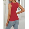 image:imageANRABESS Womens Tank Tops Square Neck Thick Straps Sleeveless Summer Slim Fit Shirts Knit Basic Tee Work amp Vacation ClothesRed