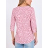 image:imageANRABESS Womens Tops 34 Sleeve Dressy Casual Blouses with Buttons Summer Eyelet Business Shirts Tunics 2026 Spring ClothesPink White Dot
