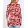 image:imageANRABESS Womens Tops 34 Sleeve Dressy Casual Blouses with Buttons Summer Eyelet Business Shirts Tunics 2026 Spring ClothesRed White Floral