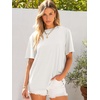 image:imageANRABESS Womens Tops Oversized T Shirts  Short Sleeve Crew Neck Summer Basic Tee Shirt Casual Loose Fit Trendy Fashion Clothes Going Out Outfits Work amp TravelWhite