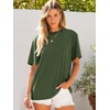 image:imageANRABESS Womens Tops Oversized T Shirts  Short Sleeve Crew Neck Summer Basic Tee Shirt Casual Loose Fit Trendy Fashion Clothes Going Out Outfits Work amp TravelOlive