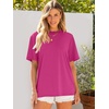 image:imageANRABESS Womens Tops Oversized T Shirts  Short Sleeve Crew Neck Summer Basic Tee Shirt Casual Loose Fit Trendy Fashion Clothes Going Out Outfits Work amp TravelHot Pink