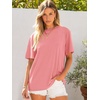 image:imageANRABESS Womens Tops Oversized T Shirts  Short Sleeve Crew Neck Summer Basic Tee Shirt Casual Loose Fit Trendy Fashion Clothes Going Out Outfits Work amp TravelPink