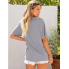 image:imageANRABESS Womens Tops Oversized T Shirts  Short Sleeve Crew Neck Summer Basic Tee Shirt Casual Loose Fit Trendy Fashion Clothes Going Out Outfits Work amp TravelCharcoal Heather