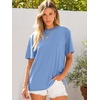 image:imageANRABESS Womens Tops Oversized T Shirts  Short Sleeve Crew Neck Summer Basic Tee Shirt Casual Loose Fit Trendy Fashion Clothes Going Out Outfits Work amp TravelSky Blue