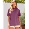 image:imageANRABESS Womens Tops Oversized T Shirts  Short Sleeve Crew Neck Summer Basic Tee Shirt Casual Loose Fit Trendy Fashion Clothes Going Out Outfits Work amp TravelPurple