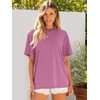 image:imageANRABESS Womens Tops Oversized T Shirts  Short Sleeve Crew Neck Summer Basic Tee Shirt Casual Loose Fit Trendy Fashion Clothes Going Out Outfits Work amp TravelDark Pink