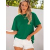 image:imageANRABESS Womens Tops Oversized T Shirts  Short Sleeve Crew Neck Summer Basic Tee Shirt Casual Loose Fit Trendy Fashion Clothes Going Out Outfits Work amp TravelGreen