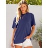 image:imageANRABESS Womens Tops Oversized T Shirts  Short Sleeve Crew Neck Summer Basic Tee Shirt Casual Loose Fit Trendy Fashion Clothes Going Out Outfits Work amp TravelNavy Blue