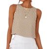 Light Brown White Plaid