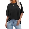 image:imageANRABESS Womens Tops Oversized T Shirts  Short Sleeve Crew Neck Summer Basic Tee Shirt Casual Loose Fit Trendy Fashion Clothes Going Out Outfits Work amp TravelBlack