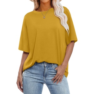 image:imageANRABESS Womens Tops Oversized T Shirts  Short Sleeve Crew Neck Summer Basic Tee Shirt Casual Loose Fit Trendy Fashion Clothes Going Out Outfits Work amp TravelGinger