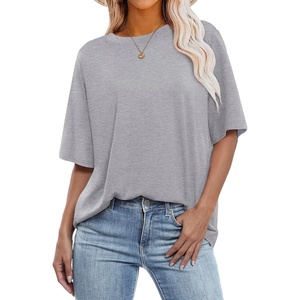 image:imageANRABESS Womens Tops Oversized T Shirts  Short Sleeve Crew Neck Summer Basic Tee Shirt Casual Loose Fit Trendy Fashion Clothes Going Out Outfits Work amp TravelCharcoal Heather