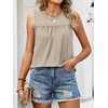 image:imageANRABESS Women Sleeveless Tank Top 2026 Summer Casual Loose Fit Eyelet Flowy Shirts 2026 Beach Vacation ClothesBrown Houndstooth