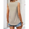 image:imageANRABESS Women Sleeveless Tank Top 2026 Summer Casual Loose Fit Eyelet Flowy Shirts 2026 Beach Vacation ClothesBrown Houndstooth