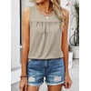 image:imageANRABESS Women Sleeveless Tank Top 2026 Summer Casual Loose Fit Eyelet Flowy Shirts 2026 Beach Vacation ClothesBrown Houndstooth