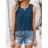 image:imageANRABESS Women Sleeveless Tank Top 2026 Summer Casual Loose Fit Eyelet Flowy Shirts 2026 Beach Vacation ClothesIndigo