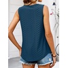 image:imageANRABESS Women Sleeveless Tank Top 2026 Summer Casual Loose Fit Eyelet Flowy Shirts 2026 Beach Vacation ClothesIndigo