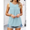 image:imageANRABESS Women Sleeveless Tank Top 2026 Summer Casual Loose Fit Eyelet Flowy Shirts 2026 Beach Vacation ClothesLight Sky Blue