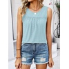image:imageANRABESS Women Sleeveless Tank Top 2026 Summer Casual Loose Fit Eyelet Flowy Shirts 2026 Beach Vacation ClothesLight Sky Blue