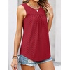 image:imageANRABESS Women Sleeveless Tank Top 2026 Summer Casual Loose Fit Eyelet Flowy Shirts 2026 Beach Vacation ClothesRed