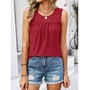 image:imageANRABESS Women Sleeveless Tank Top 2026 Summer Casual Loose Fit Eyelet Flowy Shirts 2026 Beach Vacation ClothesRed