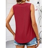 image:imageANRABESS Women Sleeveless Tank Top 2026 Summer Casual Loose Fit Eyelet Flowy Shirts 2026 Beach Vacation ClothesRed