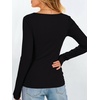 image:imageANRABESS Womens Long Sleeve Boat Neck Fitted Tops  Ribbed Slim Fit Basic Shirts Soft Stretchy Breathable Layer Tee Fall Winter Casual Work Travel Vacation Everyday WearBlack