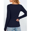 image:imageANRABESS Womens Long Sleeve Boat Neck Fitted Tops  Ribbed Slim Fit Basic Shirts Soft Stretchy Breathable Layer Tee Fall Winter Casual Work Travel Vacation Everyday WearNavy Blue
