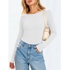 image:imageANRABESS Womens Long Sleeve Boat Neck Fitted Tops  Ribbed Slim Fit Basic Shirts Soft Stretchy Breathable Layer Tee Fall Winter Casual Work Travel Vacation Everyday WearWhite