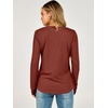 image:imageANRABESS Womens Long Sleeve V Neck Waffle Knit Shirts  Dressy Casual Tunic Tops Soft Comfortable Loose Fit Basic Tees Travel Work Daily Wear Fall Spring Winter BlouseRed