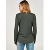 image:imageANRABESS Womens Long Sleeve V Neck Waffle Knit Shirts  Dressy Casual Tunic Tops Soft Comfortable Loose Fit Basic Tees Travel Work Daily Wear Fall Spring Winter BlouseArmy Green