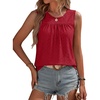 image:imageANRABESS Women Sleeveless Tank Top 2026 Summer Casual Loose Fit Eyelet Flowy Shirts 2026 Beach Vacation ClothesRed