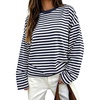 Navy Blue White Stripe
