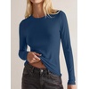 image:imageANRABESS Ribbed Slim Fit Long Sleeve Shirts for Women  Soft Stretchy Basic Crewneck Tops Business Casual amp Work amp Travel Everyday Wear Fall Winter Trendy Layering TeesNavy Blue