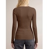 image:imageANRABESS Ribbed Slim Fit Long Sleeve Shirts for Women  Soft Stretchy Basic Crewneck Tops Business Casual amp Work amp Travel Everyday Wear Fall Winter Trendy Layering TeesBrown