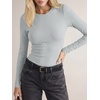 image:imageANRABESS Ribbed Slim Fit Long Sleeve Shirts for Women  Soft Stretchy Basic Crewneck Tops Business Casual amp Work amp Travel Everyday Wear Fall Winter Trendy Layering TeesLight Grey